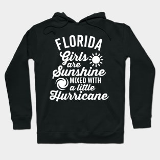 Florida Girls Are Sunshine & Hurricane (White) Hoodie